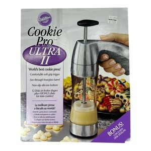 Wilton Cookie Pro Ultra II Cookie Press Complete Set 19 Disks Spritz Cooky